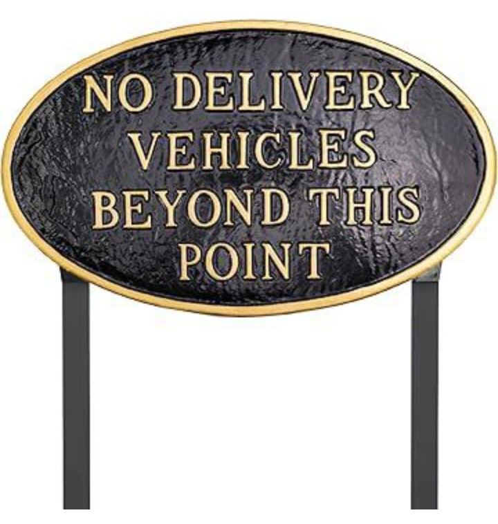 Delivery Sign Large Metal