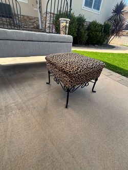 Cheetah print stool