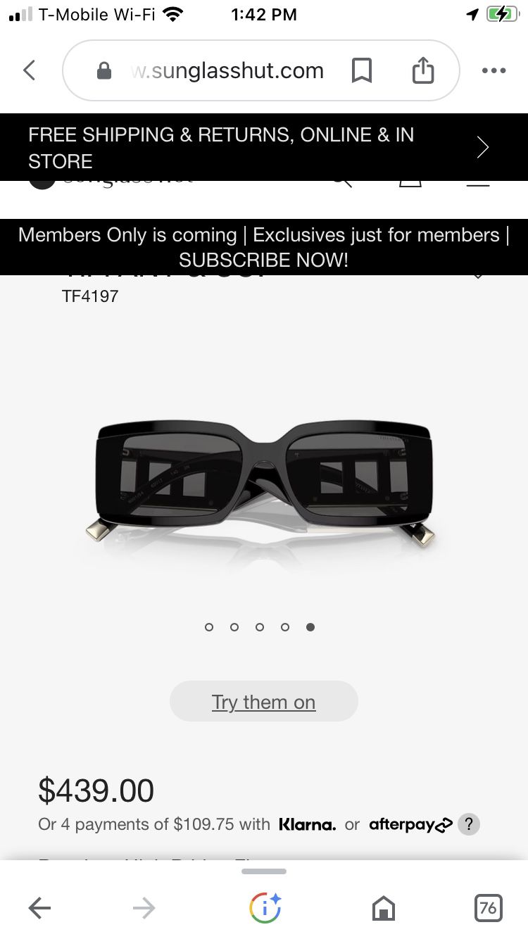 Tiffany & Co 2023 Brand New Style Sunglasses 