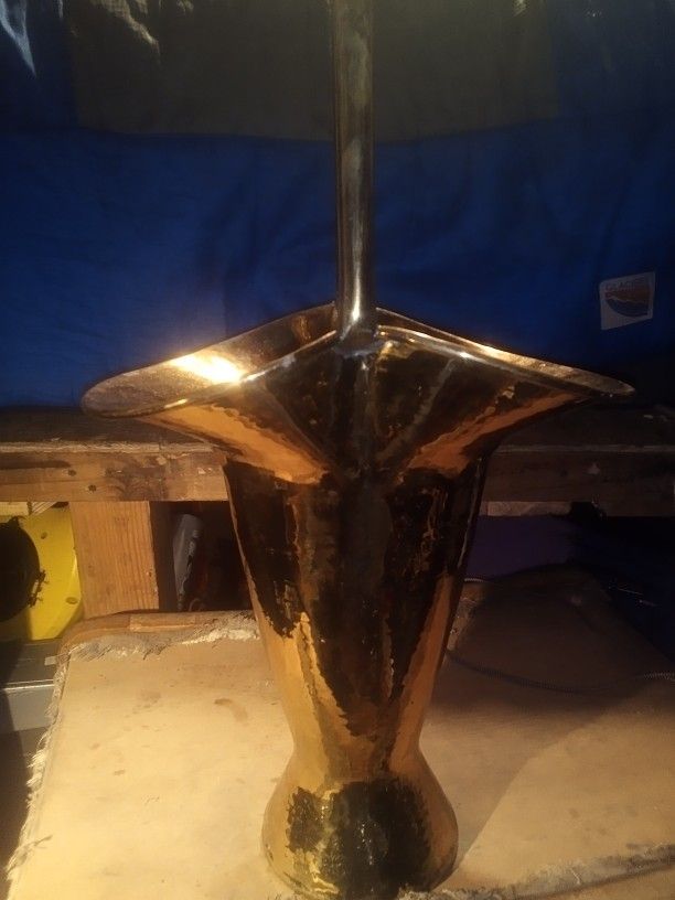 Antique Brass Hammered Umbrella Stand 