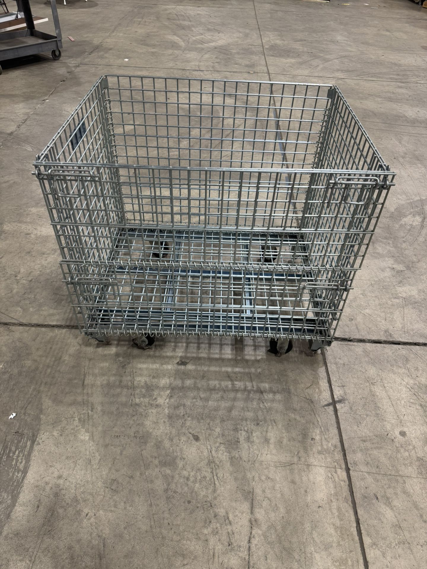 Collapsible Wire Container with Casters ( Have 2) $55 Each. 