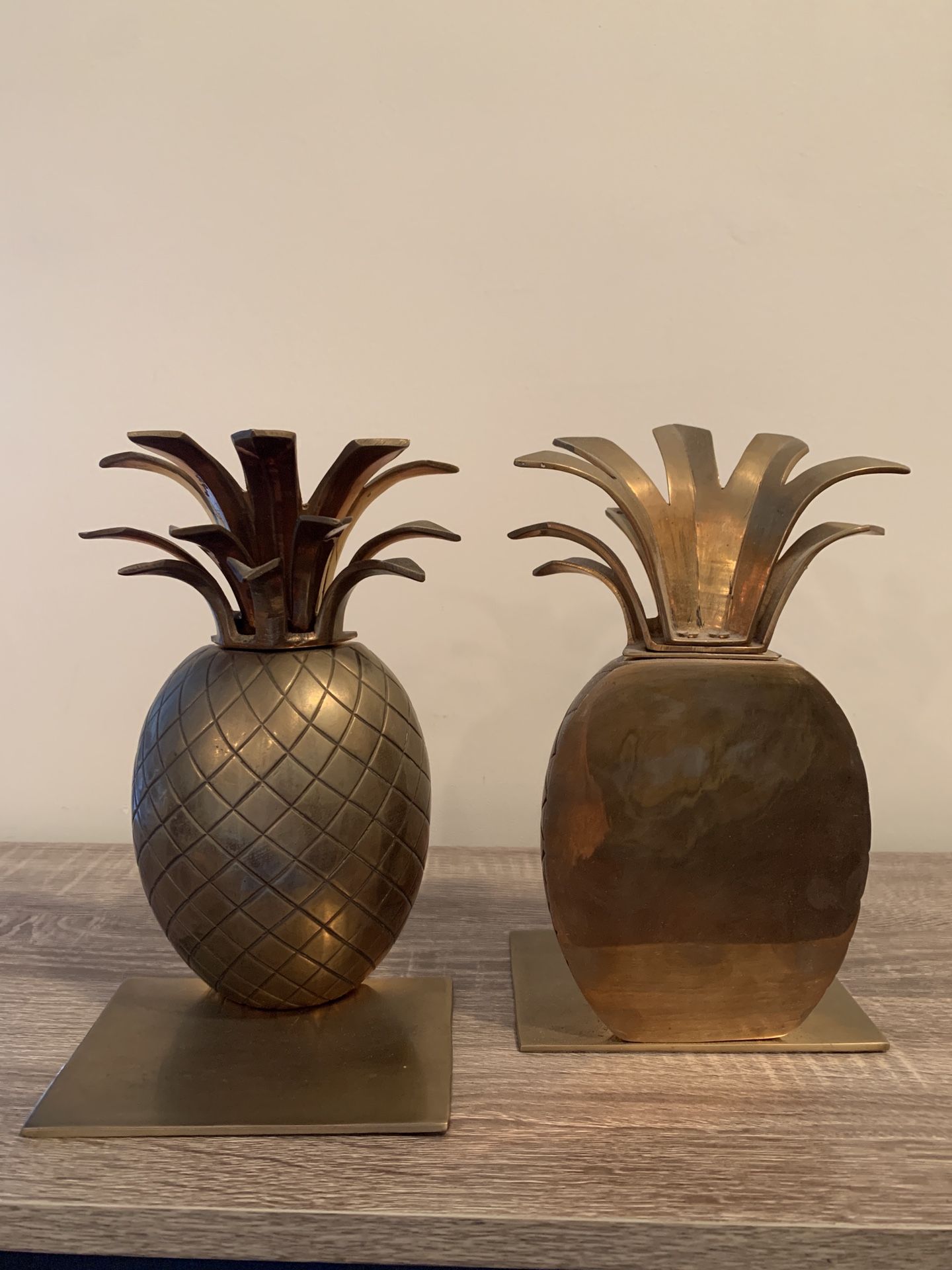 Vintage brass Pineapple Bookends 