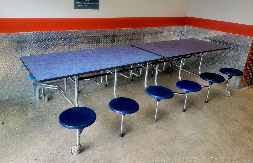 Sico Folding Cafeteria Folding Lunch Table Fits 12 Kids College Church Student Adults w/ Wheels $399