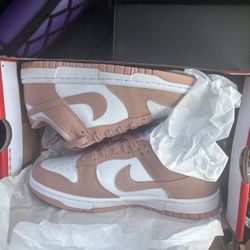 Woman’s Nike Dunk Low White Rose 6.5
