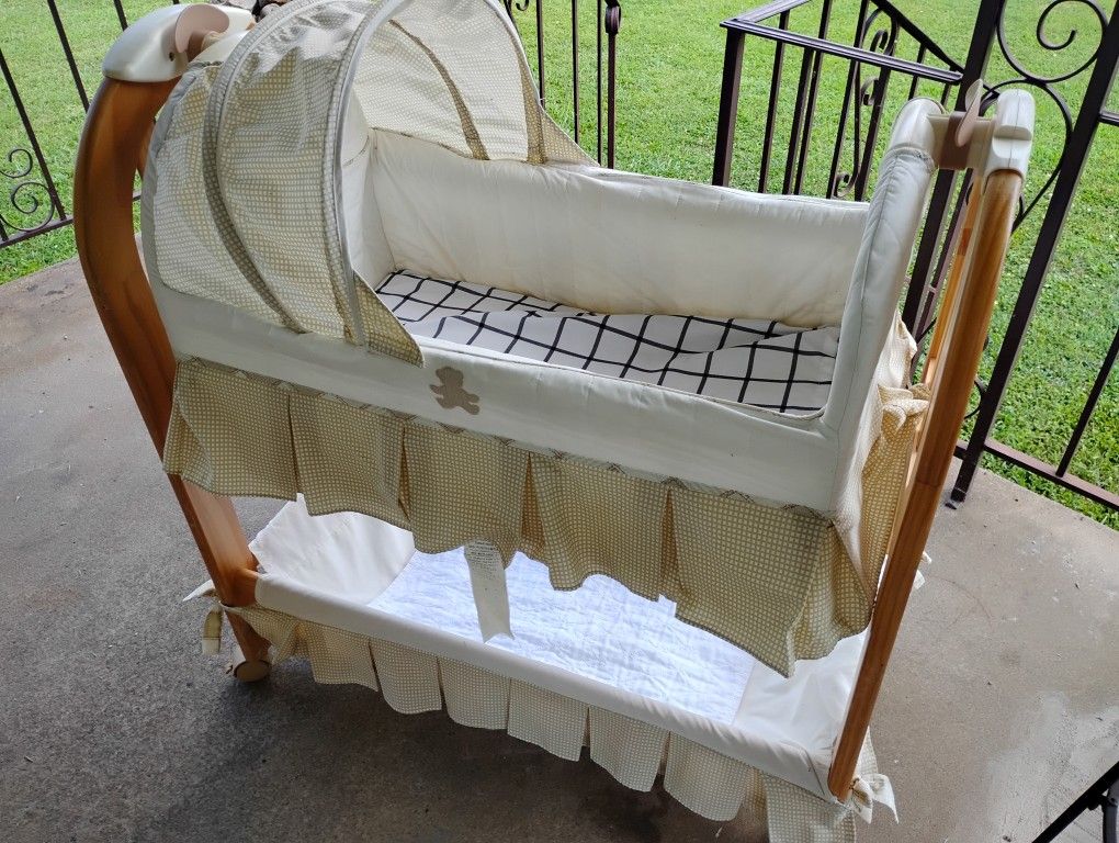 Eddie Bauer Wooden Baby Crib/Rocker