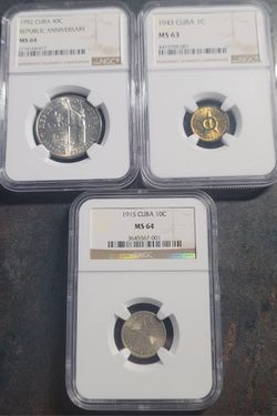 Certified Cuban Coin Lot