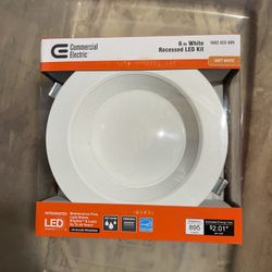 LED Commercial Electric Easy Up 6" Soft White Recessed Baffle Kit