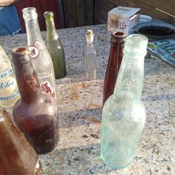 Vintage antique bottles all kinds.