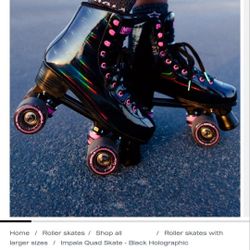 New Impala Black Holographic Skates Sz 9