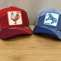 2 FARMIGAMI GOORIN BROS TRUCKER HATS ADJUSTABLE SNAPBACK LIMITED EDITION