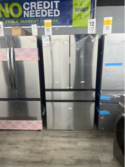 Samsung - Bespoke 23 Cu Ft Counter Depth 4-Door French Door Refrigerator With Inner Beverage Center In Stainless Steel 😻