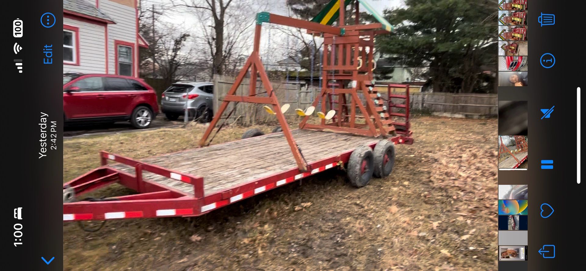 20x8 Towing /Hauling Vehicle Trailer Great Condition 🛻