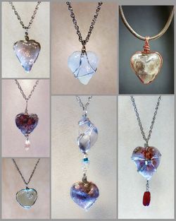 Heart Shaped Quartz Pendants