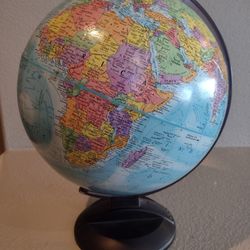 Globemaster 12" Diameter World Legend Globe with Plastic Base 