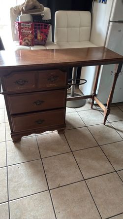 Desk and two drawer