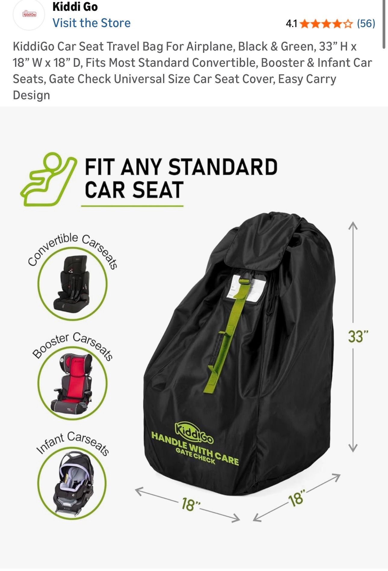 Travel bag For Child Car seat 