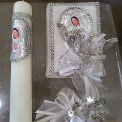 Confirmation Set Of Candle, Bible, And Pin