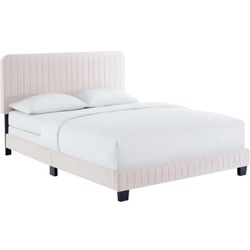 New King Size Platform Bed Frame With Headboard 