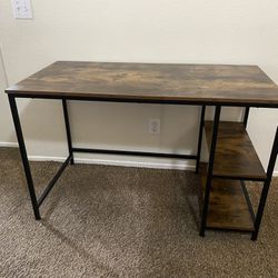 Desk With 2 Shelves