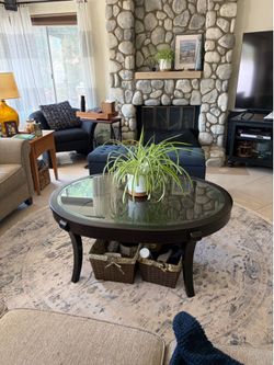 Solid wood coffee table