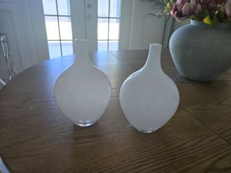 White Glass Vases