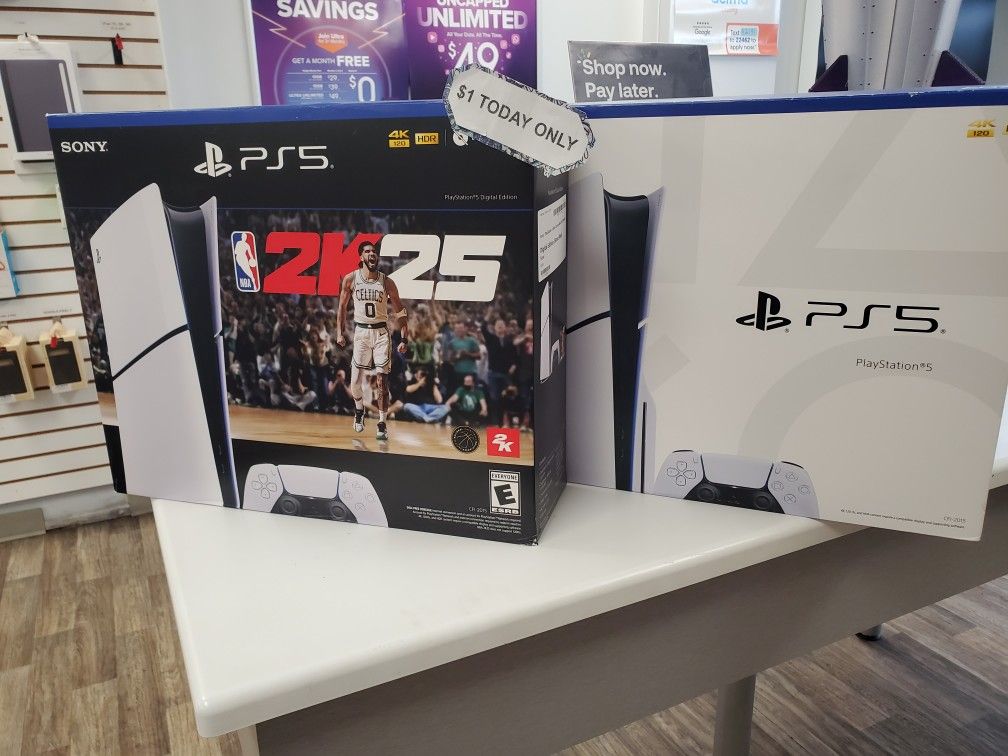 Sony Playstation 5 Slim NBA 2K25 Bundle Gaming Console - Pay $1 DOWN AVAILABLE - NO CREDIT NEEDED