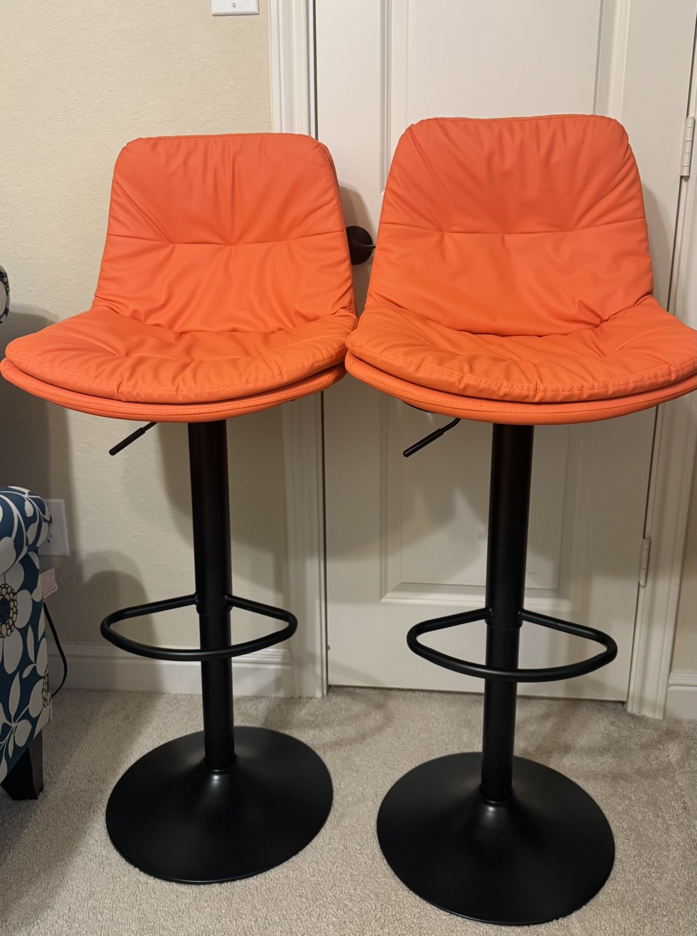 Orange Bar Stools 