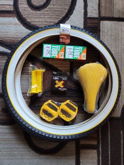 NEW Bicycle Bmx Parts Bundle 24" Yellow
