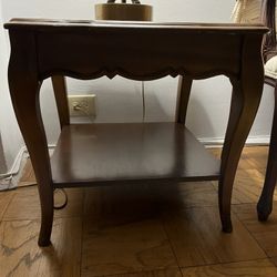 2 Solid Wood End Tables