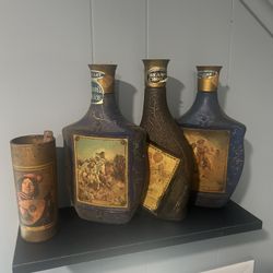 Jim Beam Antique Canisters And High Ball Cup