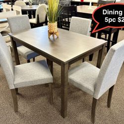 New Solid Dining Table Set 5pc 