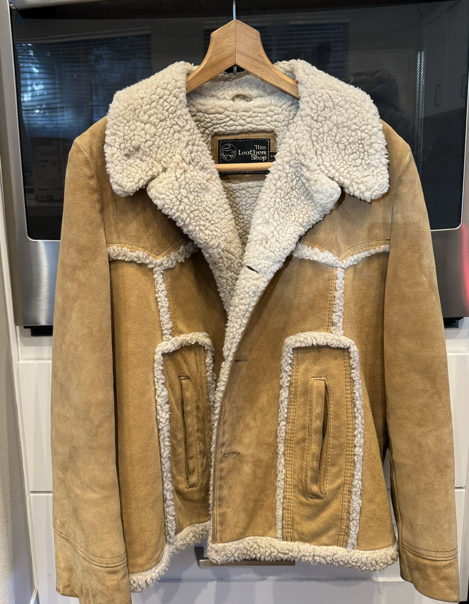 1970’s Vintage Sears Men’s Leather Jacket Faux Fur