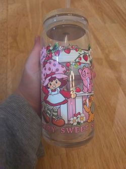Strawberry Shortcake Glass Cup
