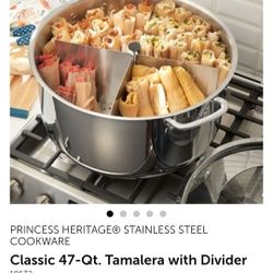 Tamalera de 47 qt Con Divisiones Princess House 