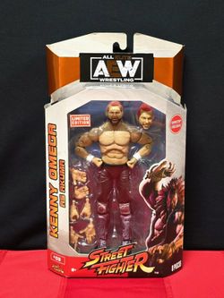 🤼‍♂️AEW All Elite Wrestling  Fyter Fest Street Fighter Kenny Omega Exclusive limited Edition Action Figure [Akuma]  (GameStop Exclusive)