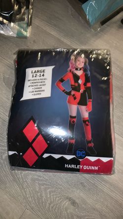 Girls Harley Quinn Halloween costume lg