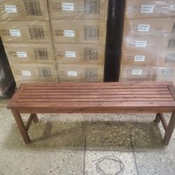 53 Inch Acacia Bench in Dark Brown by Ultimate Patio