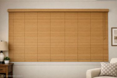 Faux wood blinds
