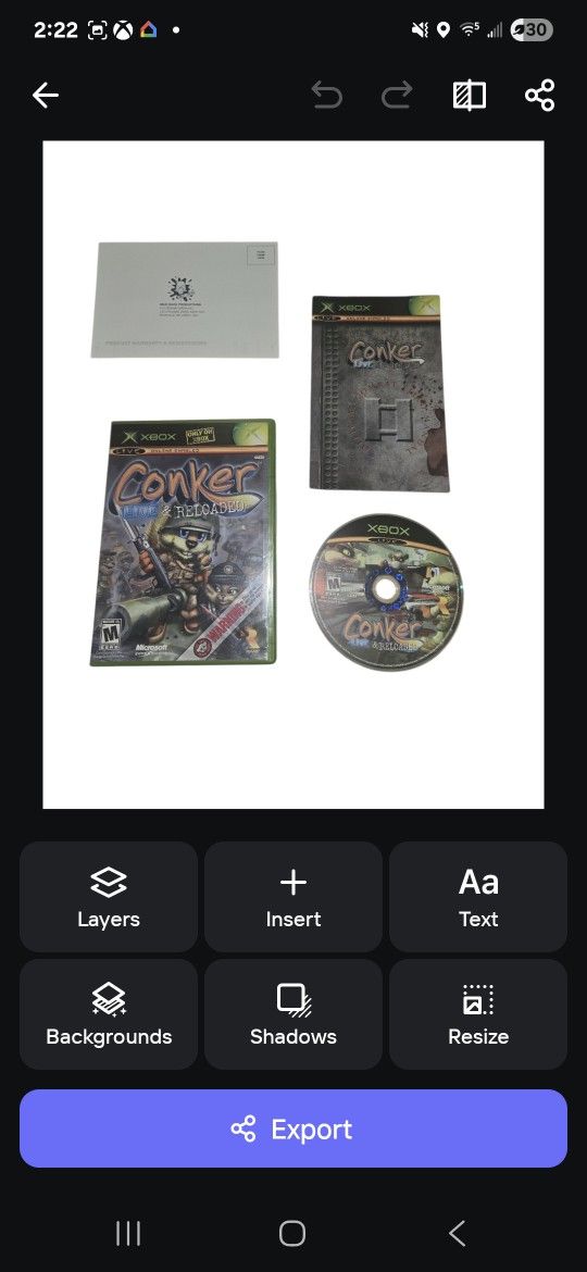 Conker Live and Reloaded For Xbox Original Cib Great Condition Tested and workin