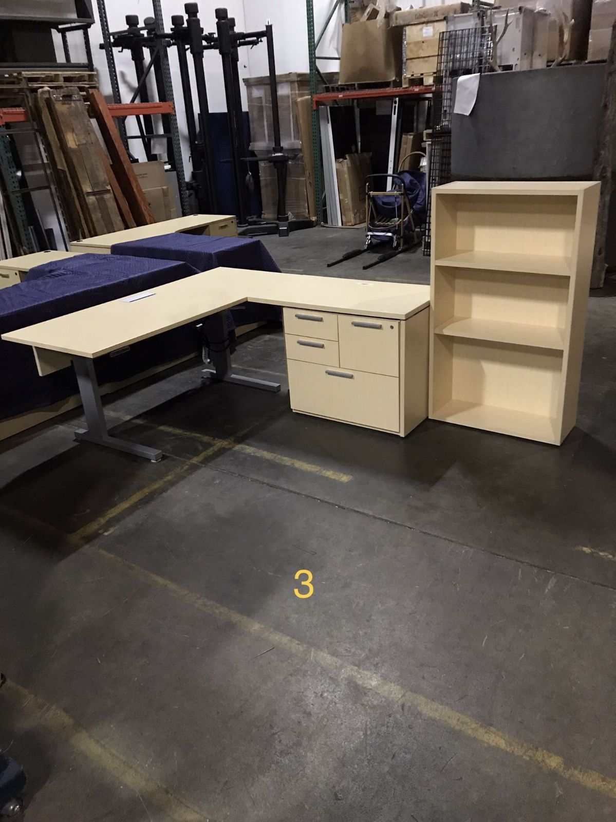 Teknion Office Desk Set ups! We Have Two Different Configurations Available! We Also Have Monitor Arms And Chairs Available!