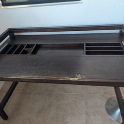 Desk And Wood File Cabinet