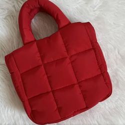 Red Puffer Purse
