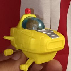 Vintage BURGER KING KIDS CLUB IQ Boy Planet Patrol In Spaceship Wind Up Toy