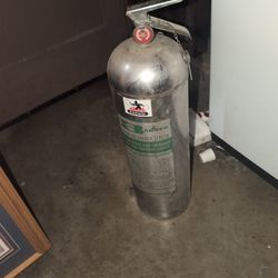 Old Steel Fire Extinguisher. By Firemaster