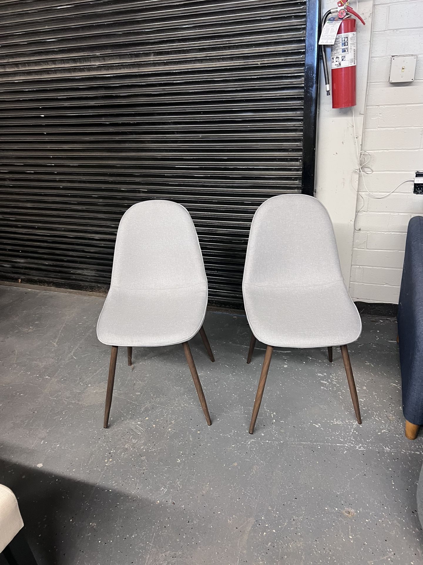 New 2 Dining Chairs Gray Color Dimensions Pictures 