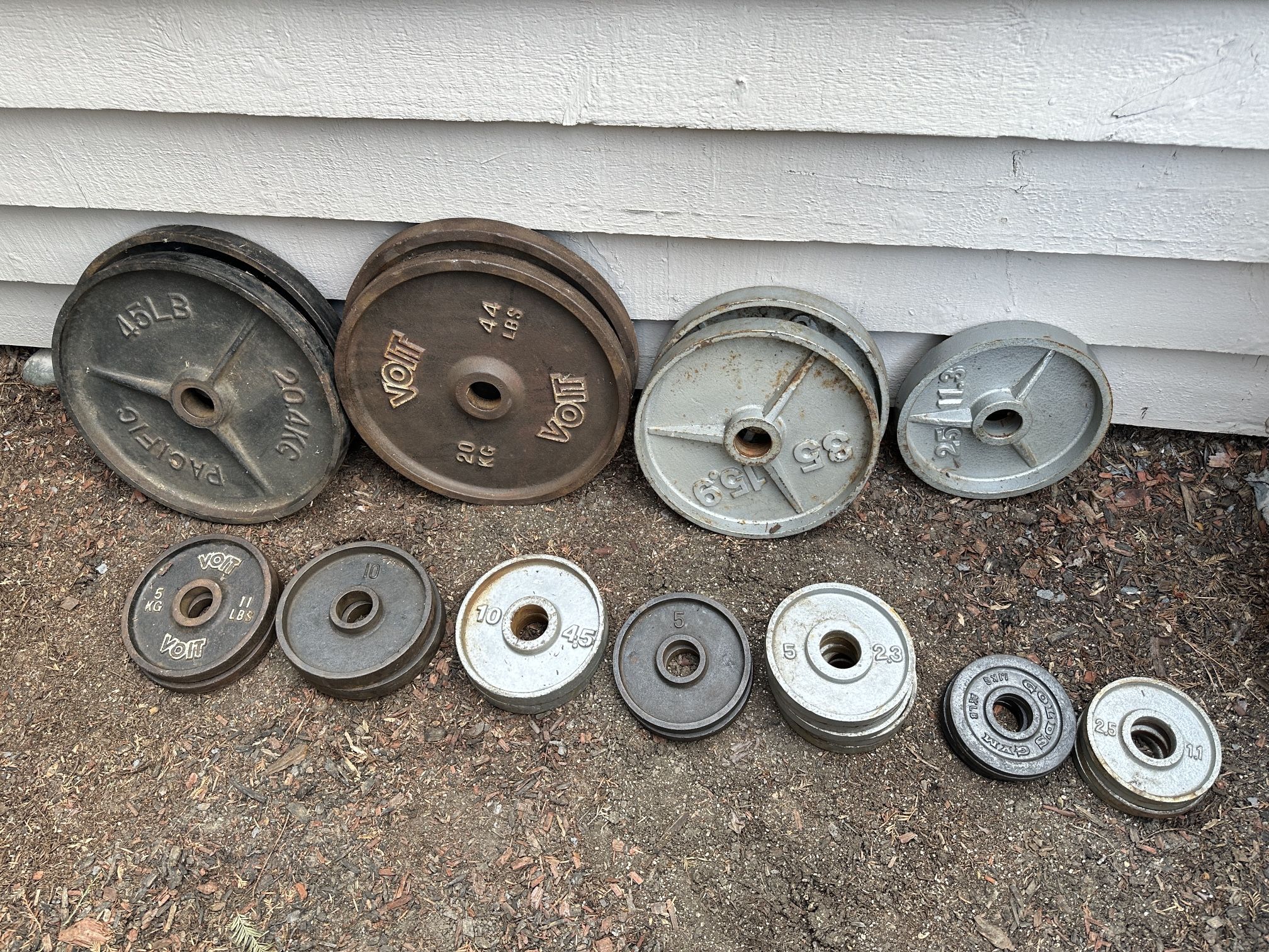 Olympic size barbell plates