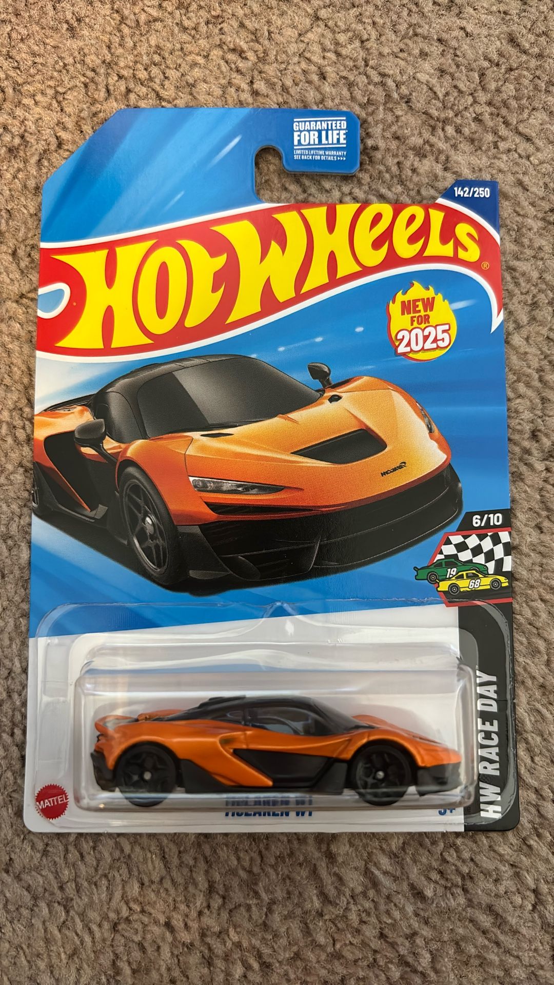 2025 Hot Wheels McLaren W1 Orange HW Race Day 6/10 HYW41 142/250