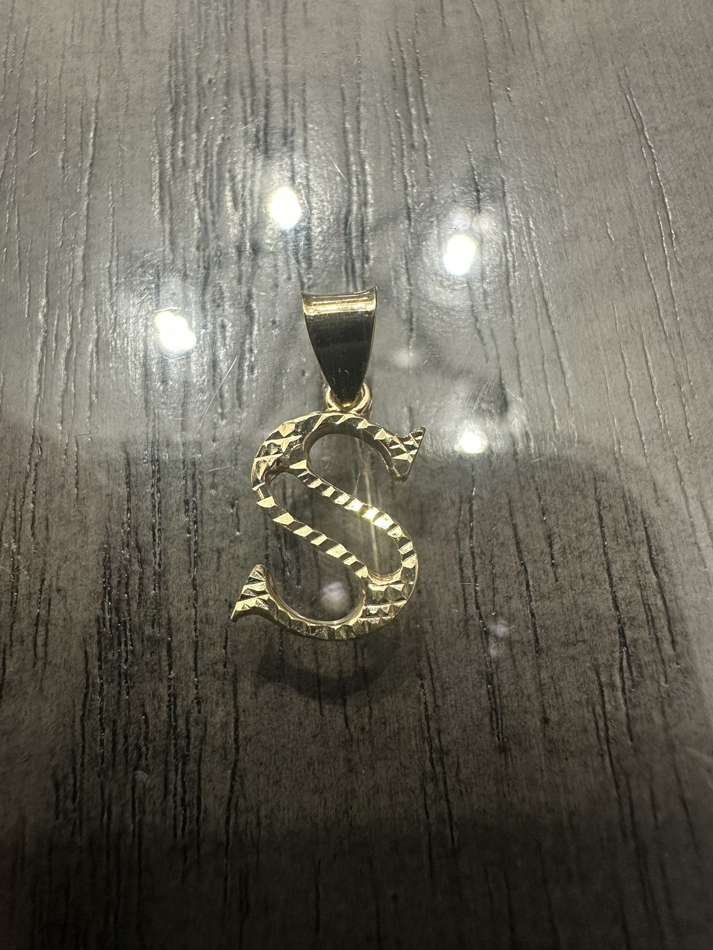 Solid 18k Yellow Gold S Initial Pendant Beautiful Design