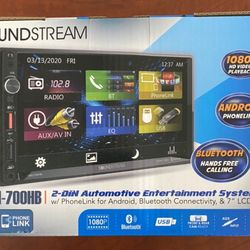 Soundstream Double Din Bluetooth USB AUX Radio . 