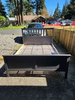 ⭐Complete HEMNES/ALLSWELL QUEEN Platform Bed SET-Like New Condition!